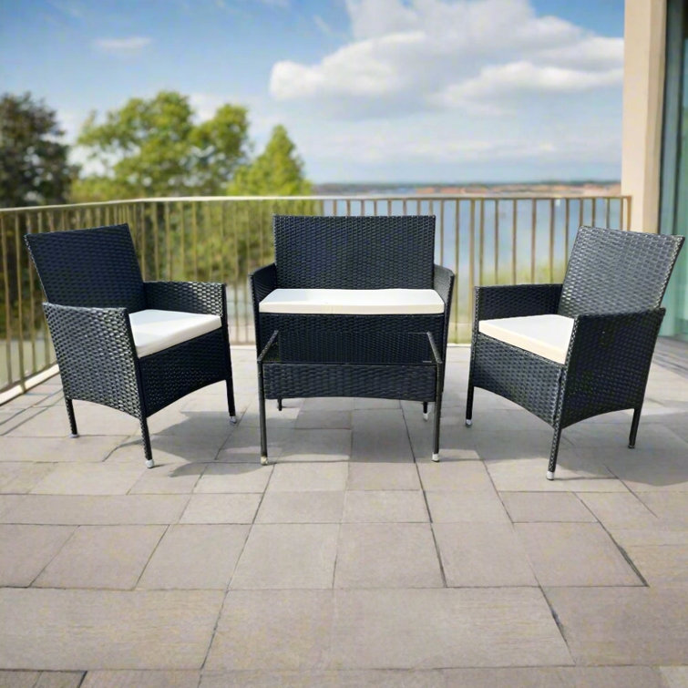 Lark Manor Ringwood 4 Person Garden Lounge Set with Cushions